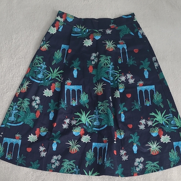 Ann Taylor Dresses & Skirts - Ann Taylor Factory Petite Skirt 00P Floral A Line Garden Print Boho Cottagecore